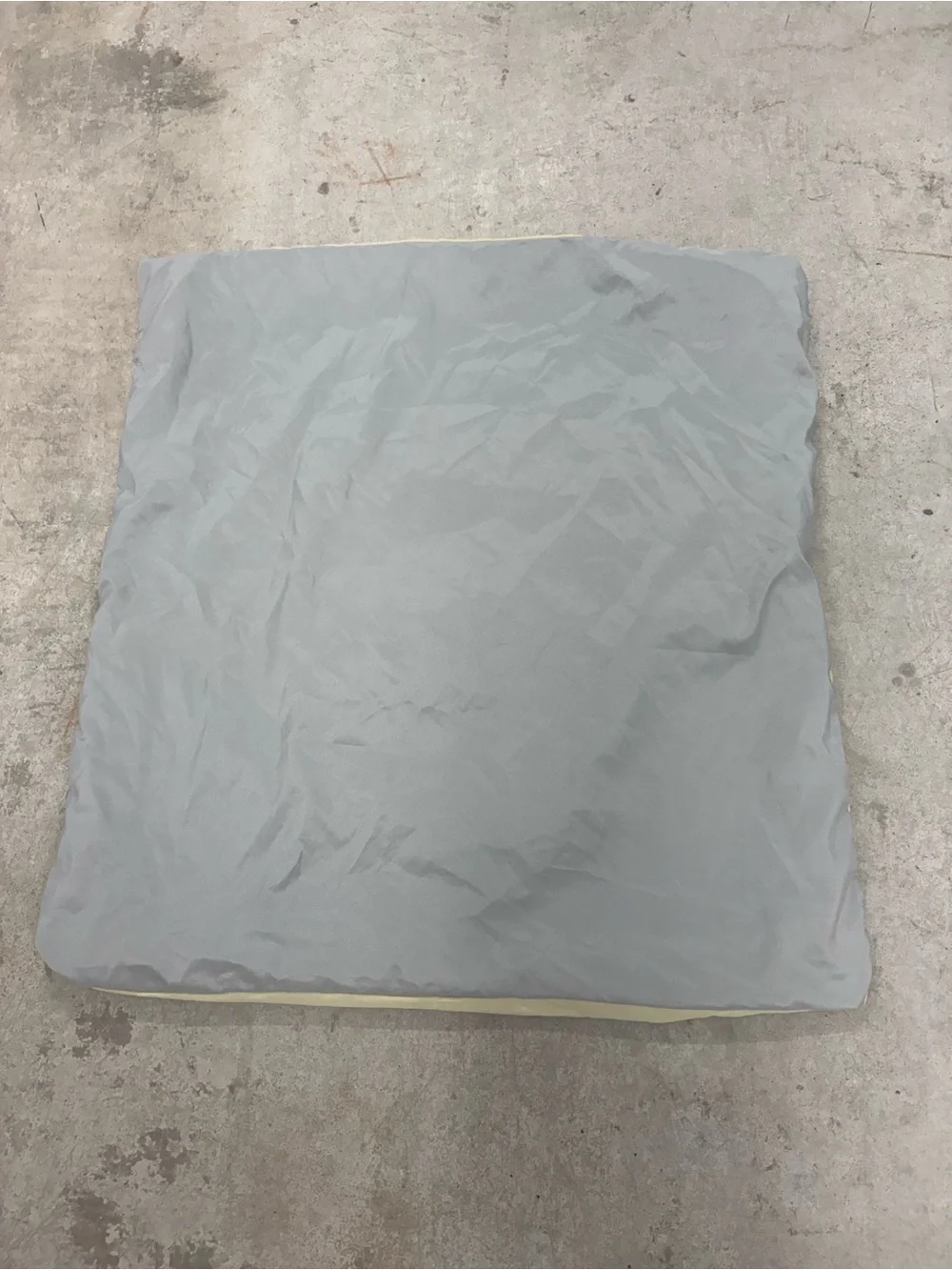 Square Soft Yellow and Dark Gray Pillow Sham